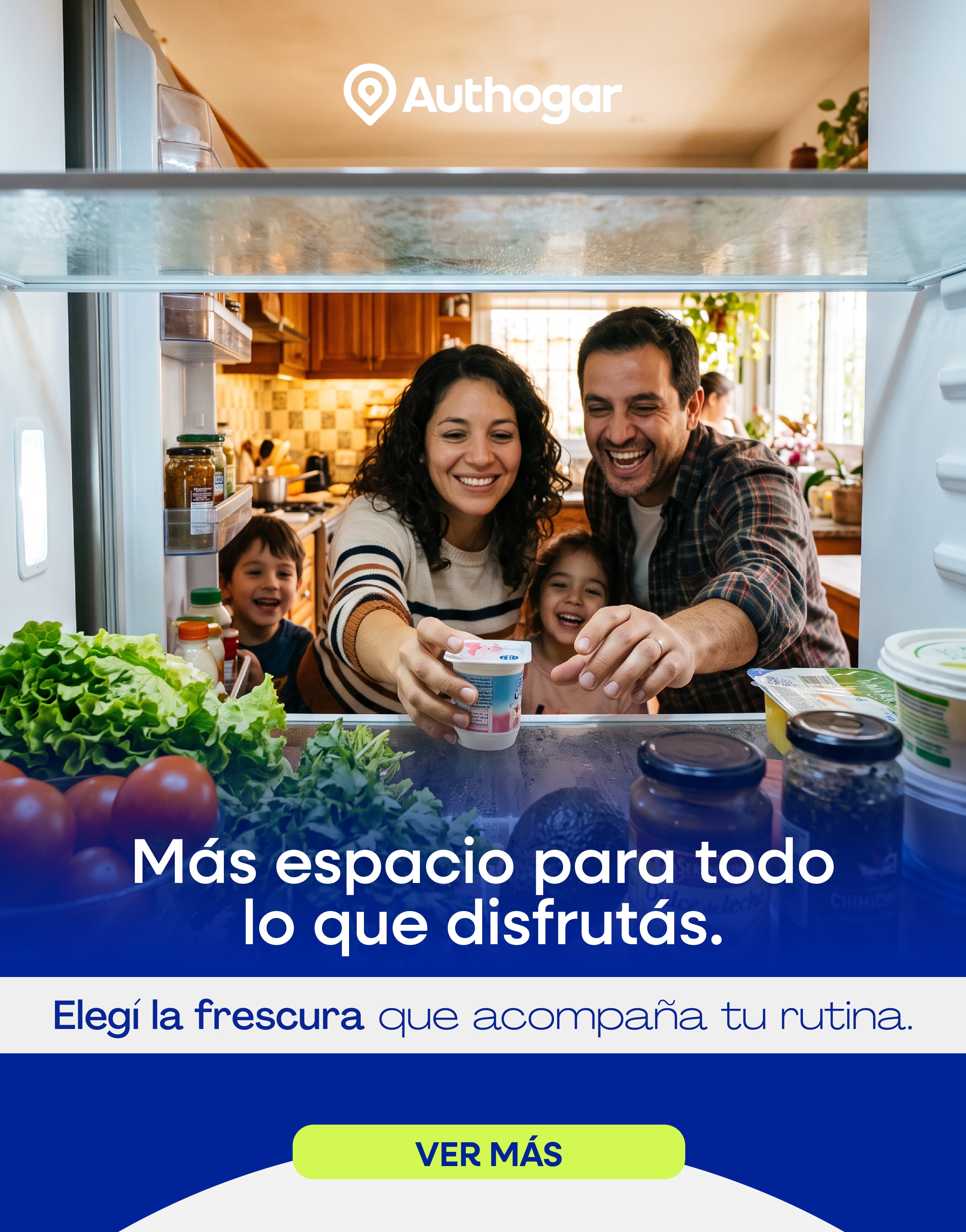 Más espacio para todo lo que disfrutás. Elegí la frescura que acompaña tu rutina. Ver más
